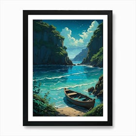 Boat On The Beach Art Print