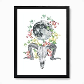Aries Moon Art Print