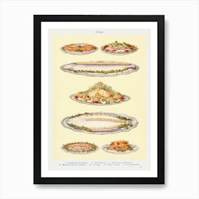 Fish Iv Scallops Au Gratin Art Print