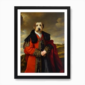 Soft Coated Wheaten Terrier 2 Renaissance Portrait Oil Painting Art Print
