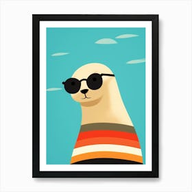 Little Sea Lion 1 Wearing Sunglasses Art Print