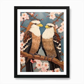 Art Nouveau Birds Poster Crested Caracara 1 Art Print