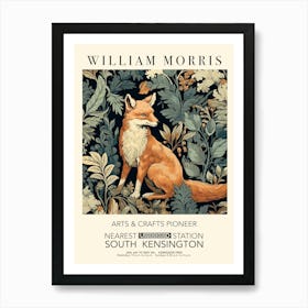 William Morris Print Exhibition Poster Fox Print Art Print