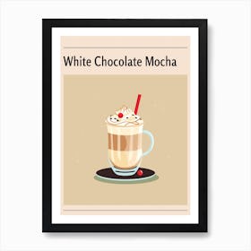 White Chocolate Mocha Midcentury Modern Poster Art Print