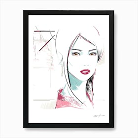 Geisha - Retro 80s Style Art Print