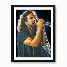Spirit Of Eddie Vedder Live Art Print