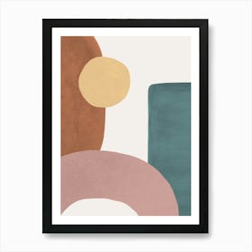 Painted Shapes Abstract Composition Colorful 1 Art Print