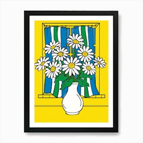 Daisies In A Vase 12 Art Print