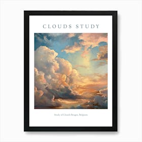 Study Of Clouds Bruges, Belgium 2 Art Print