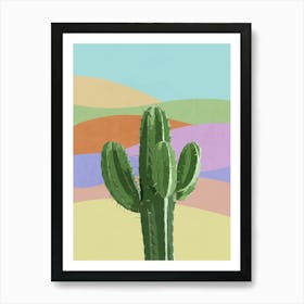 Colorful Cactus 1 Art Print