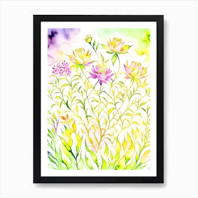 Lotus Flower Watercolor Painting Art Print