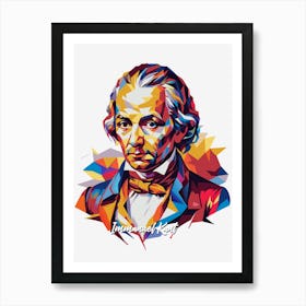 Immanuel Kant 01 Portrait WPAP Pop Art Art Print