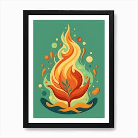 Fire And Water 1 Art Print