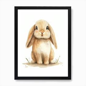 Britannia Petite Rabbit Kids Illustration 3 Art Print