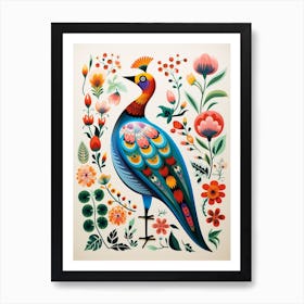 Scandinavian Bird Illustration Pheasant 6 Art Print