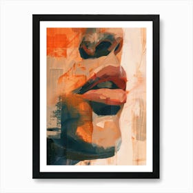 Abstract Of A Woman'S Face 3 Art Print