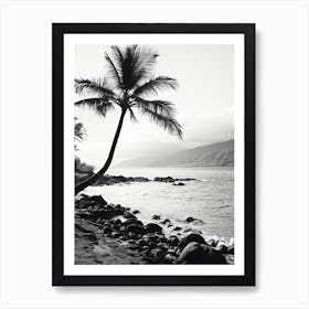 Maui, Black And White Analogue Photograph 4 Art Print