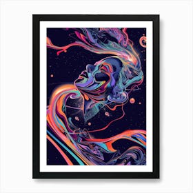 Universe, surreal, artwork print, "Many Faces Of The Universe" Art Print