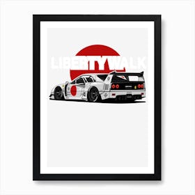 Ferrari F40 Liberty Walk Art Print