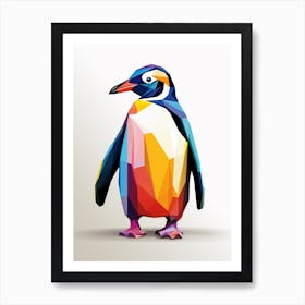 Colourful Geometric Bird Penguin 1 Art Print