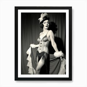 1920's Burlesque Dancer ~Reimagined 100 Art Print