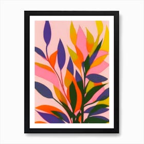 Asparagus Fern Colourful Illustration Art Print