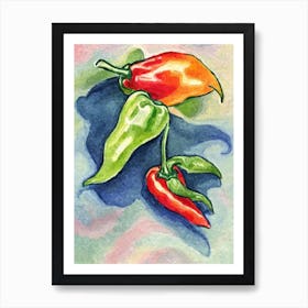 Habanero Pepper Fauvist vegetable Art Print