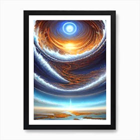 Spiral Galaxy In Space Art Print