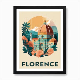 Florence 3 Vintage Travel Poster Art Print