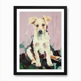 A German Shepherd Dog Painting, Impressionist 3 Art Print