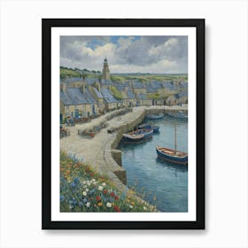 Boat In The Harbour Echoes of the Harbor Art Print