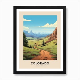 The Colorado Trail Usa 3 Vintage Hiking Travel Poster Art Print