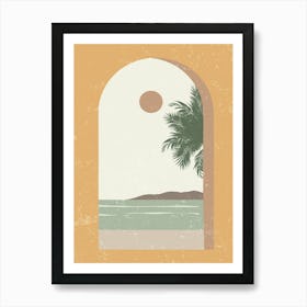 Palm Tree At The Beach Art Print