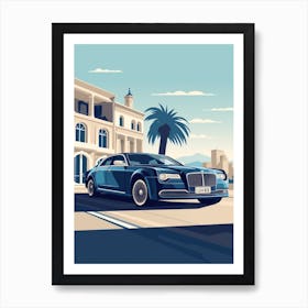A Chrysler 300 In French Riviera Car Illustration 3 Art Print