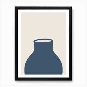 Boho Blue Vase Art Print