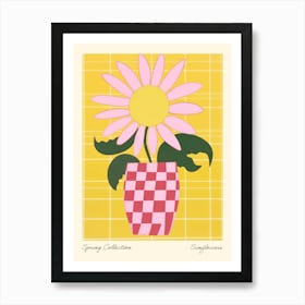 Spring Collection Sunflowers Flower Vase 3 Art Print
