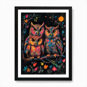 Three Owls Art Print