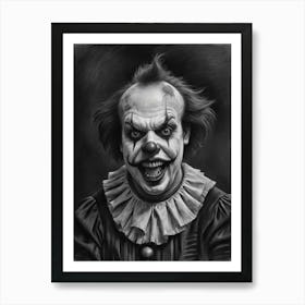 Circus of Dread Creepy Freaky Clown Art Print