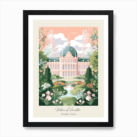 Palace Of Versailles   Versailles, France   Cute Botanical Illustration Travel 0 Poster Art Print