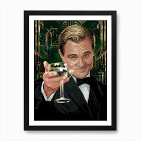 The Great Gatsby Dicaprio Art Print