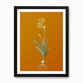 Vintage Coppertips Botanical on Sunset Orange n.0189 Art Print