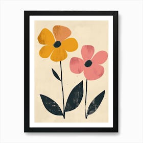 Aswan Flower Market Boho Minimalist Style Art Print