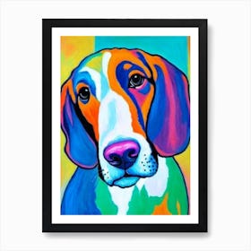 Basset Hound 2 Fauvist Style Dog Art Print