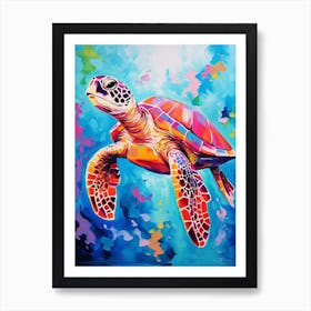 Sea Turtle Swimming 1 Art Print