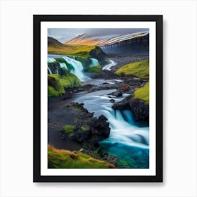 Hraunfossar, Iceland Realistic Photograph (2) Art Print