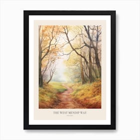 The West Mendip Way England Uk Trail Poster Art Print