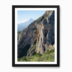 Cliffs and mountains at Mascarat Canyon Art Print