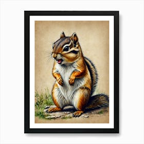 Chipmunk Art Print