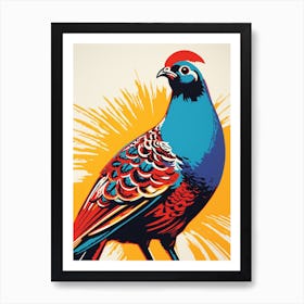 Andy Warhol Style Bird Pheasant 6 Art Print