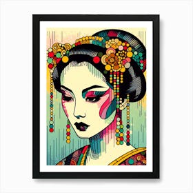 Japan Geisha Visual 108 Art Print